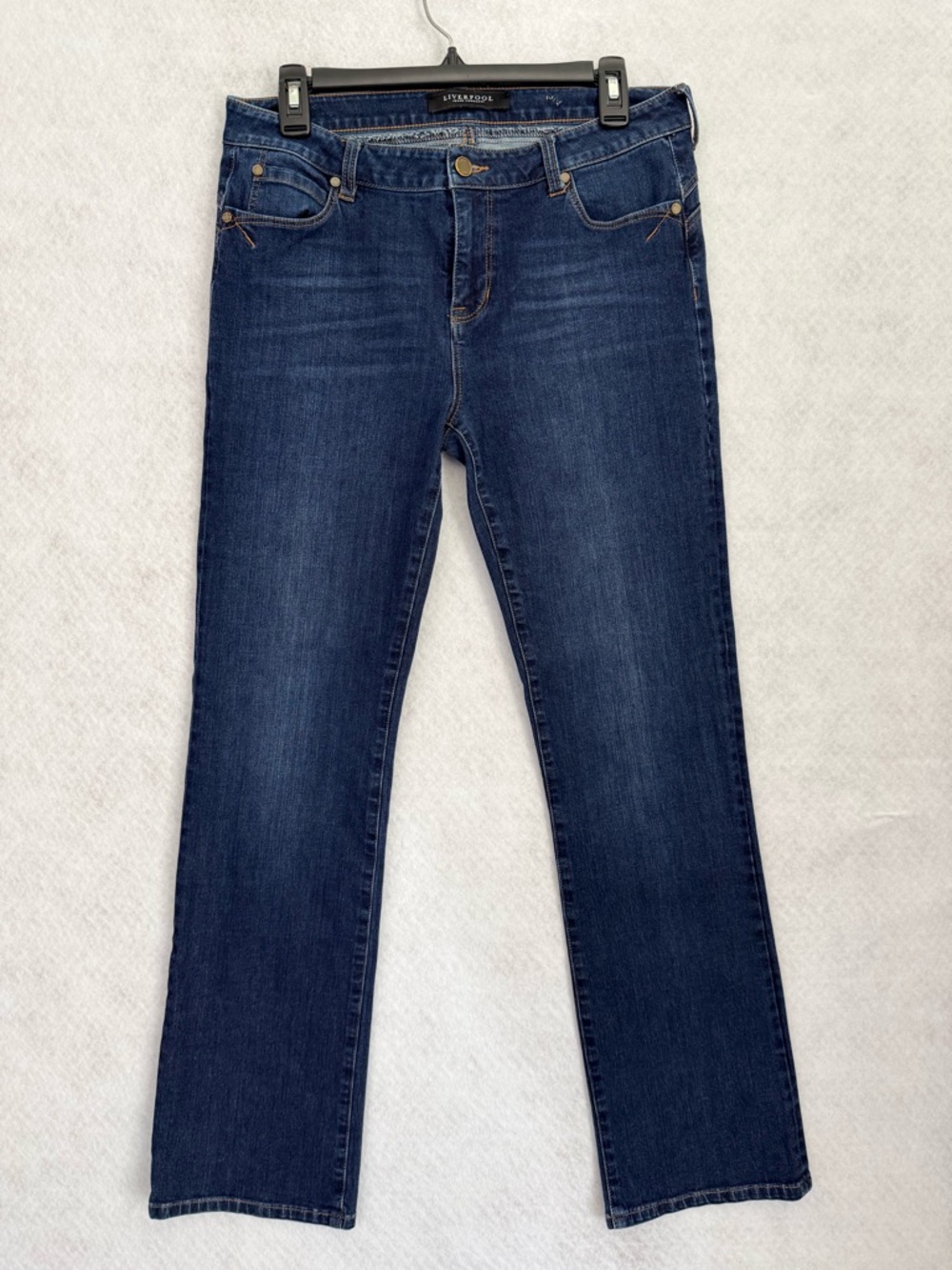 Liverpool Jeans Company Dark Indigo Straight-Leg Women's Jeans size 10